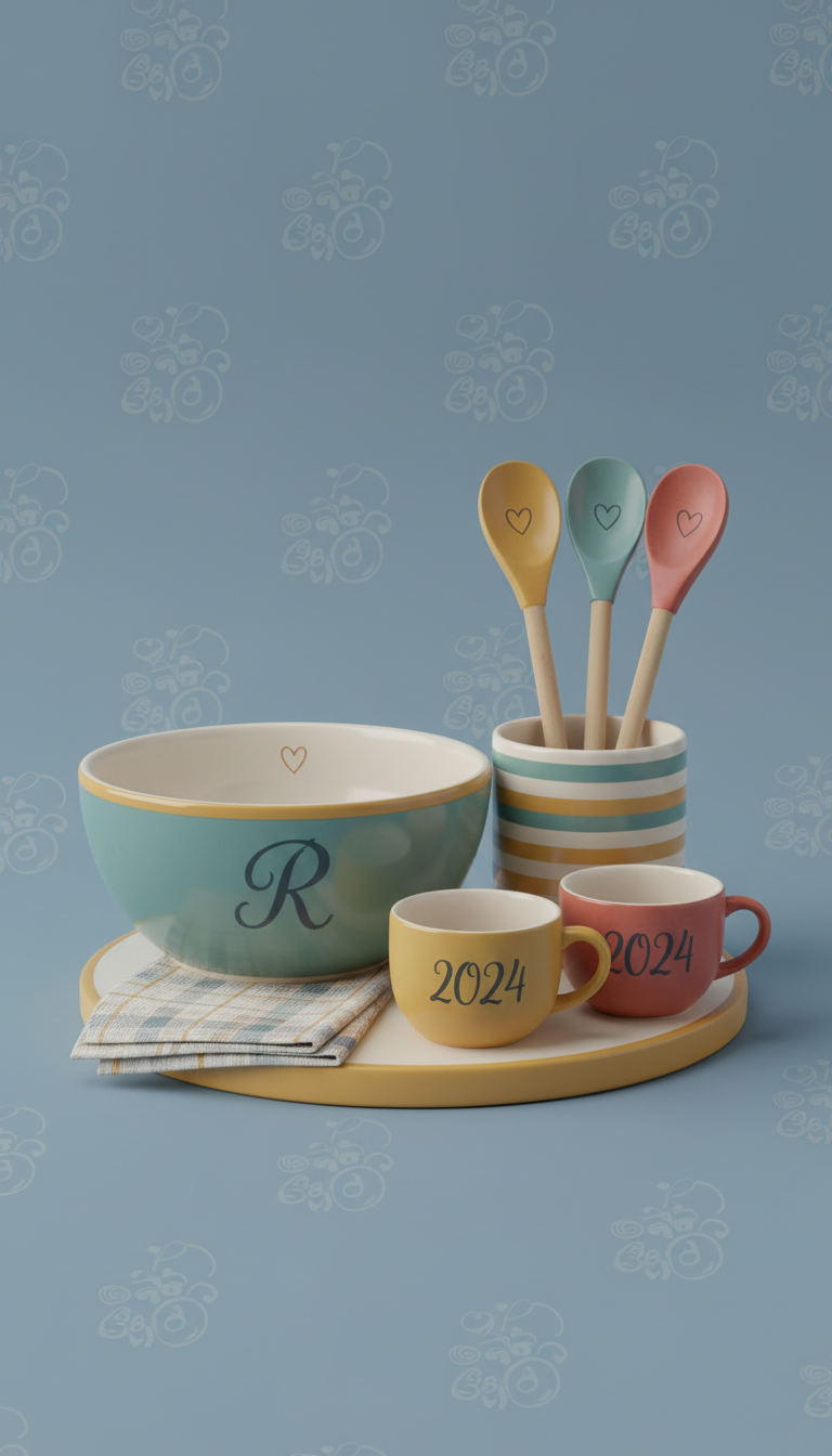 Personalisierbares Küchen-Geschenkset mit Gravur