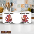 Wissen ist Macht. Und Feuer auch. – Drachen-Tasse