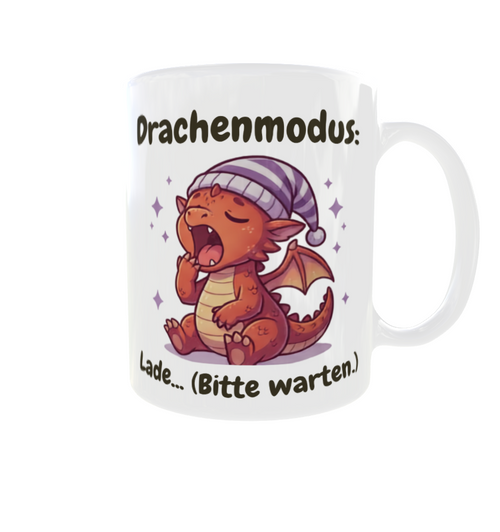 Drachenmodus: Lade… (Bitte warten.) – Drachen-Kaffeetasse