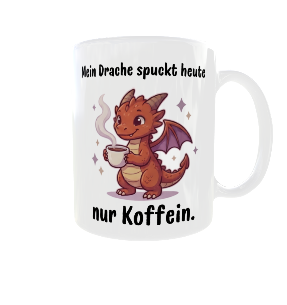 Mein Drache spuckt heute nur Koffein. – Drachen-Kaffeetasse