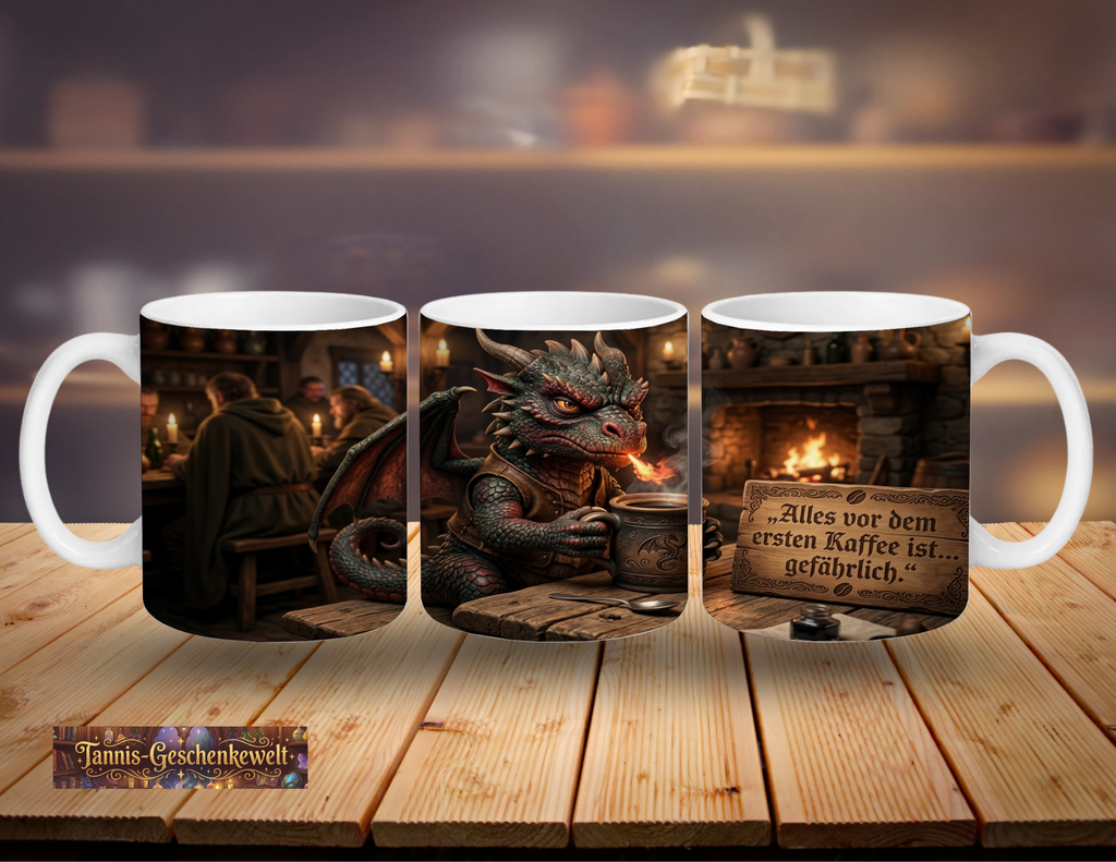 Drachen-Tasse – Alles vor dem ersten Kaffee ist gefährlich