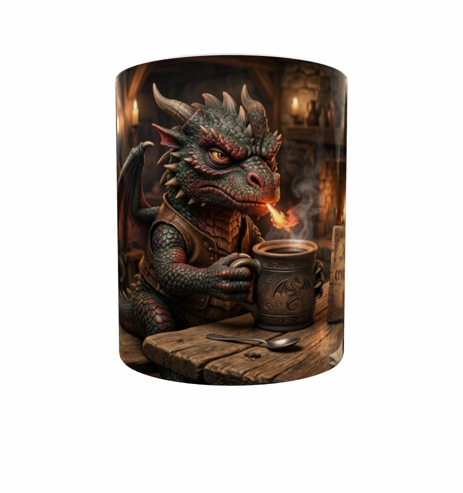 Drachen-Tasse – Alles vor dem ersten Kaffee ist gefährlich