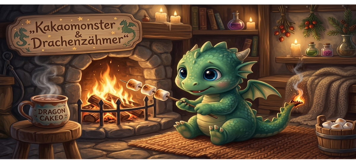 Drachen-Tasse „Kakaomonster & Drachenzähmer“