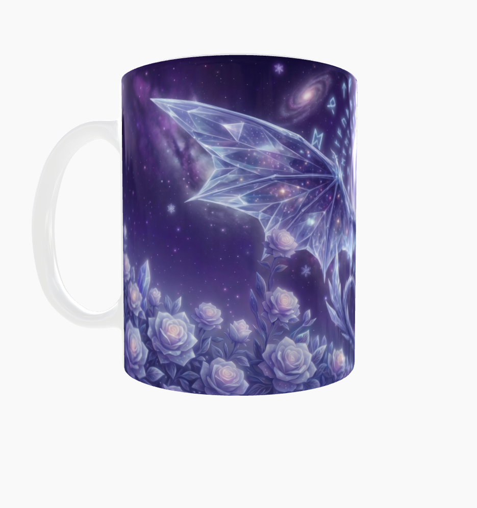 Eisdrachen-Tasse – Kristallflügel im Mondlicht