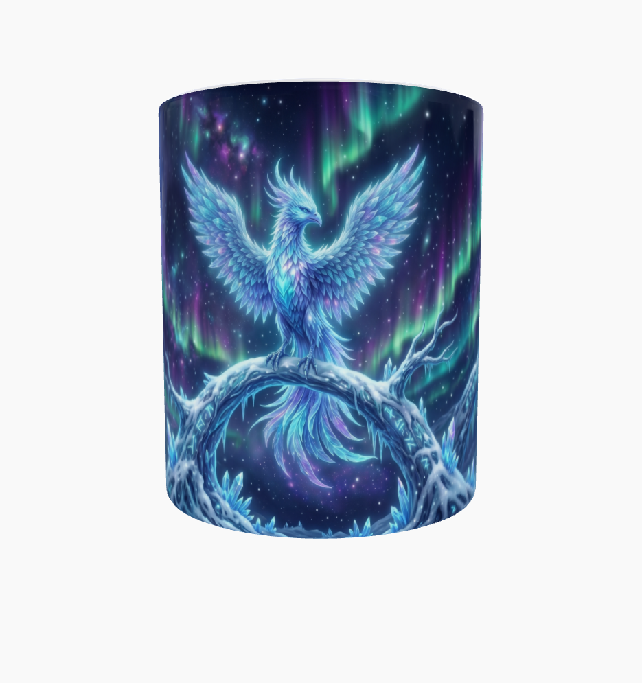 Eisphönix-Tasse – Magische Polarlichter