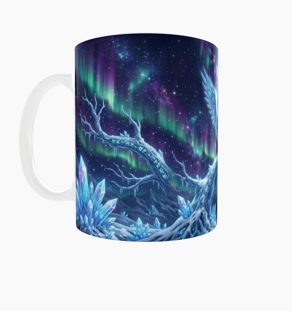 Eisphönix-Tasse – Magische Polarlichter