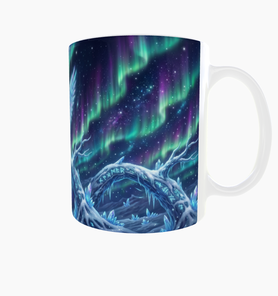 Eisphönix-Tasse – Magische Polarlichter