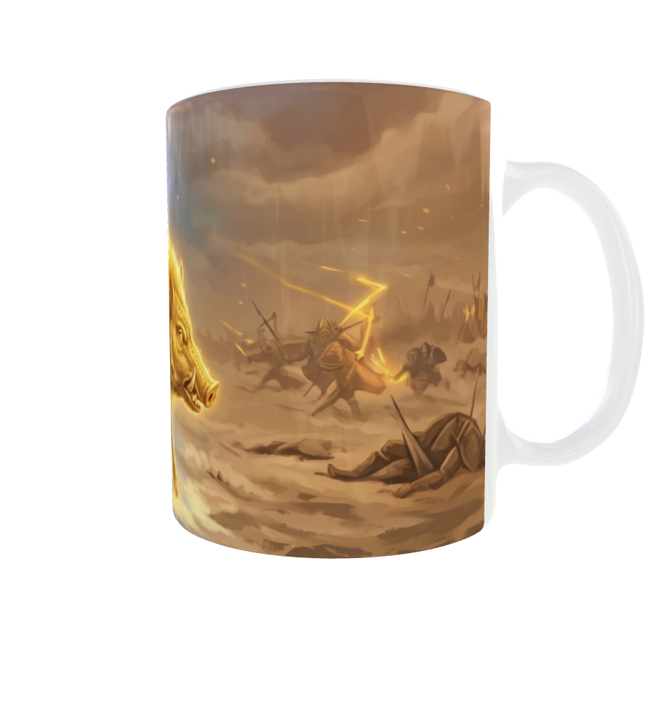 Freyr auf Gullinbursti – Nordische Mythologie Tasse