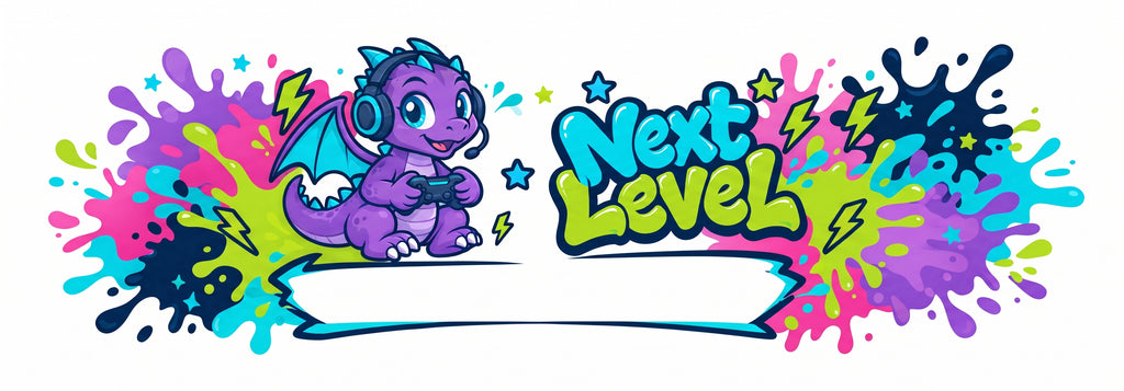 Gaming-Drachen-Spardose mit Namensfeld – Next Level