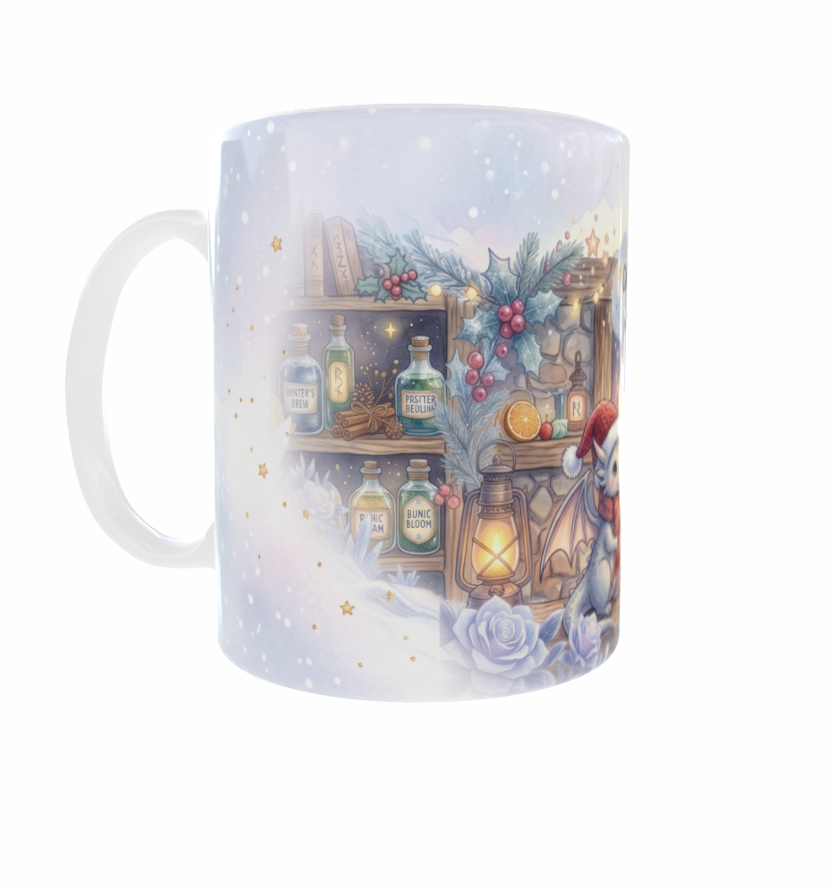 Hexen-Tasse – Glühweinzauber mit kleinem Drachen