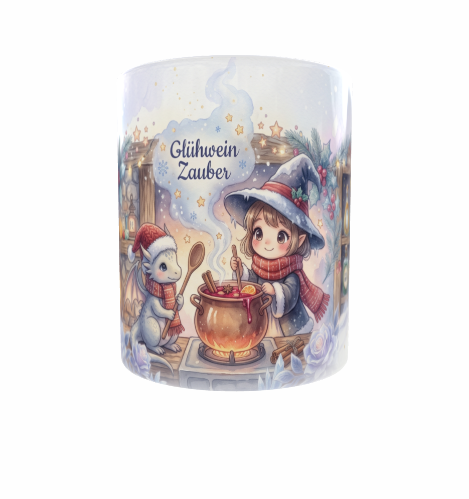 Hexen-Tasse – Glühweinzauber mit kleinem Drachen