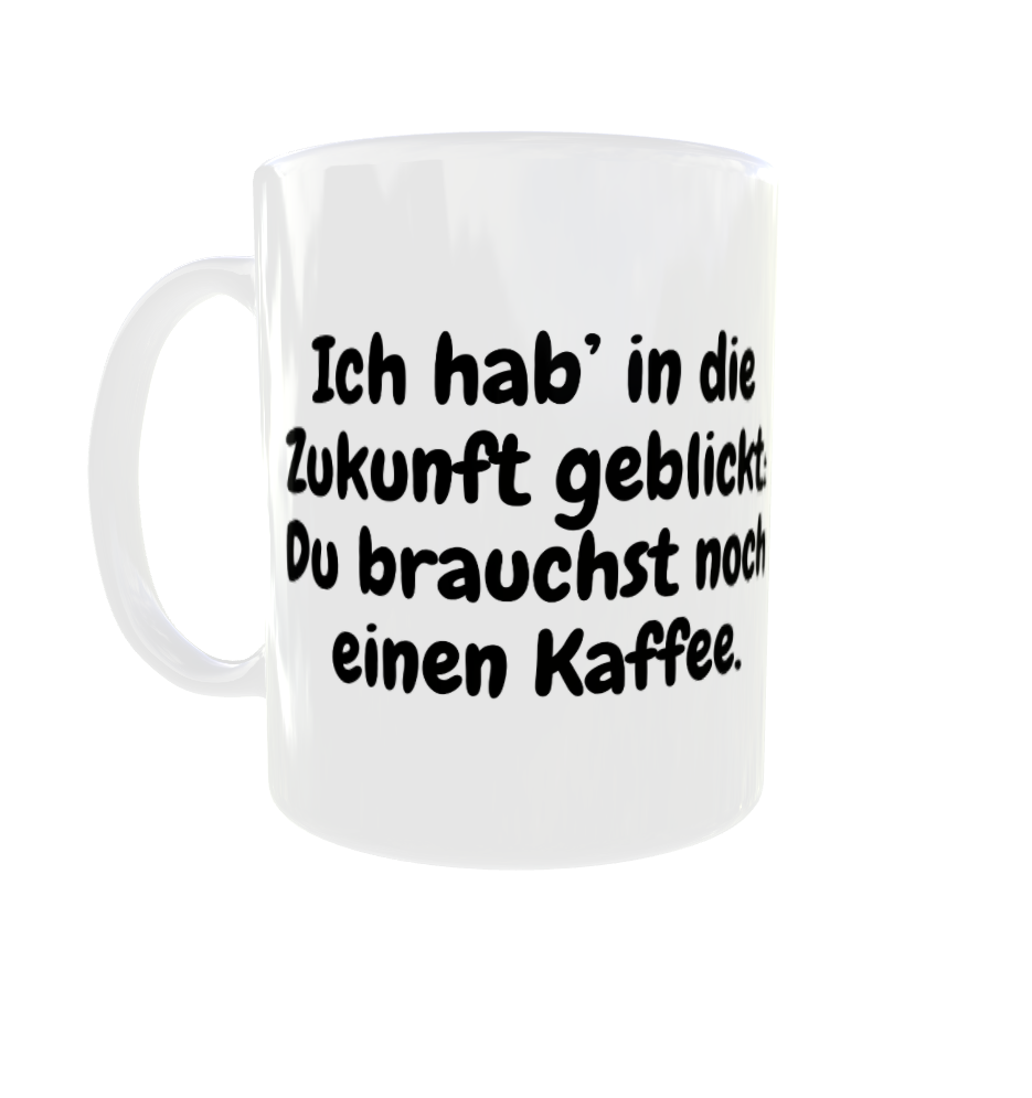 Die Kristallkugel zeigt: Du brauchst Kaffee. – Hexen-Kaffeetasse