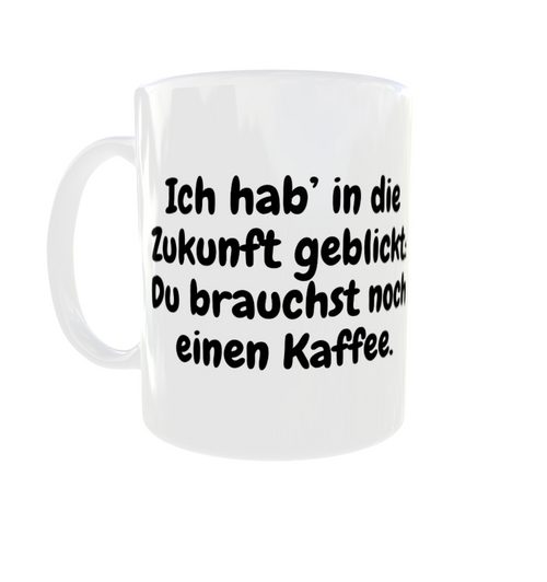 Die Kristallkugel zeigt: Du brauchst Kaffee. – Hexen-Kaffeetasse