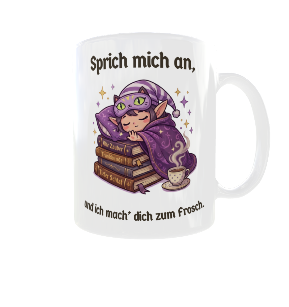 Sprich mich an, und ich mach' dich zum Frosch. – Hexen-Kaffeetasse