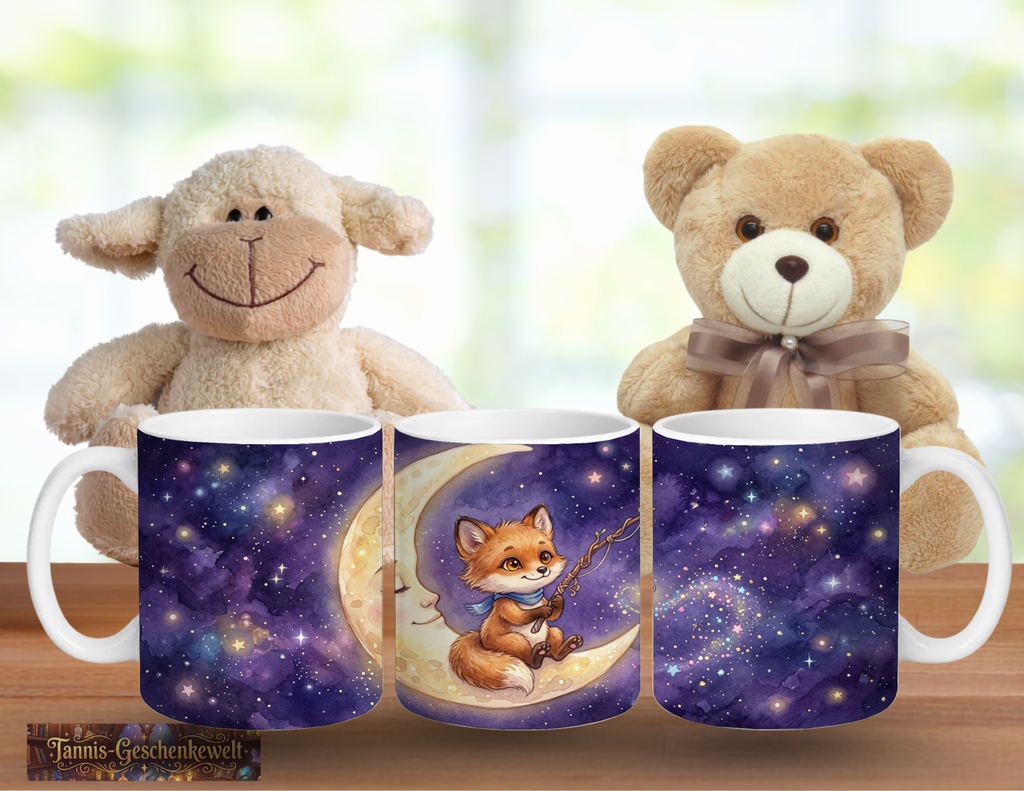 Kleiner Fuchs auf dem Mond – Magische Kindertasse