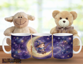 Kleines Hexenmädchen auf dem Mond – Magische Kindertasse