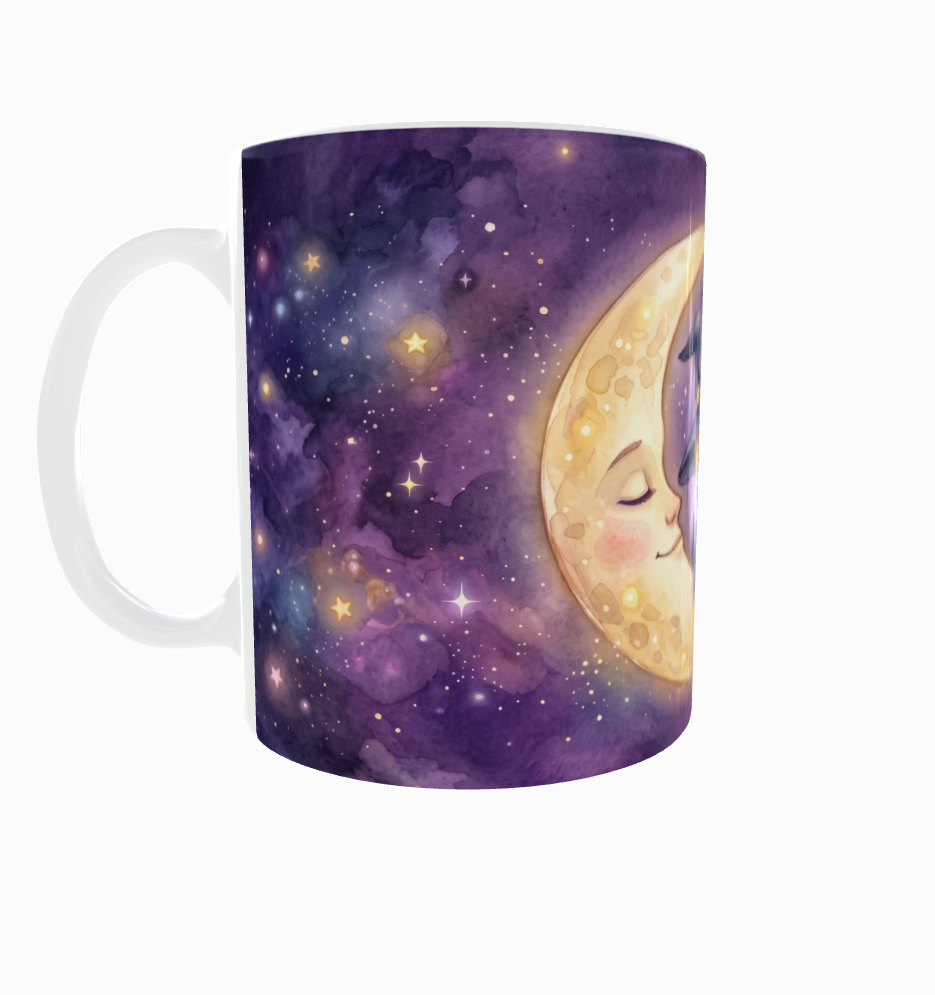 Kleiner Zaubererjunge auf dem Mond – Magische Kindertasse