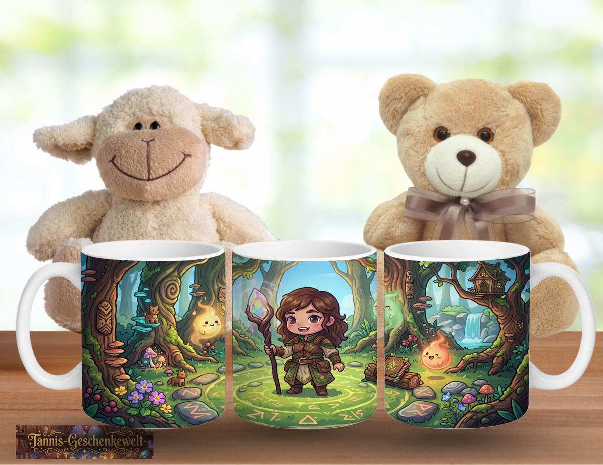 Kleine Waldmagierin im Zauberwald – Magische Kindertasse
