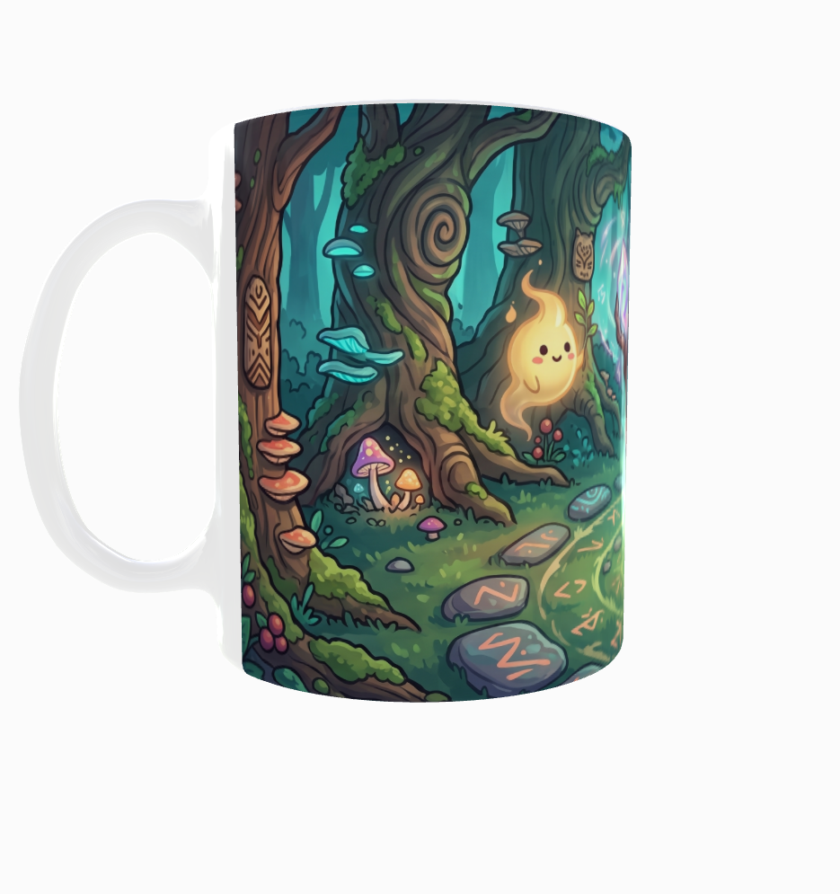Kleiner Dunkelmagier im Zauberwald – Magische Kindertasse