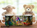 Weißes Einhorn mit Regenbogenmähne – Magische Kindertasse