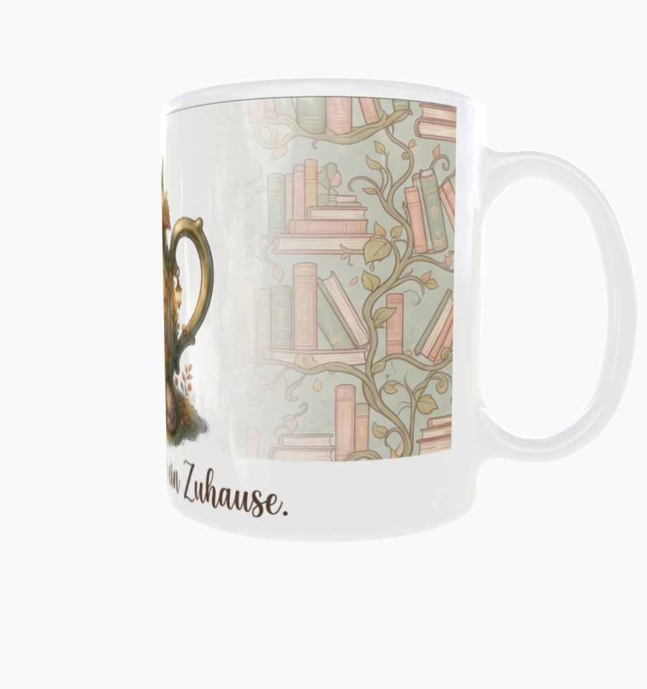 Lese-Tasse – Ein gutes Buch ist wie ein Zuhause