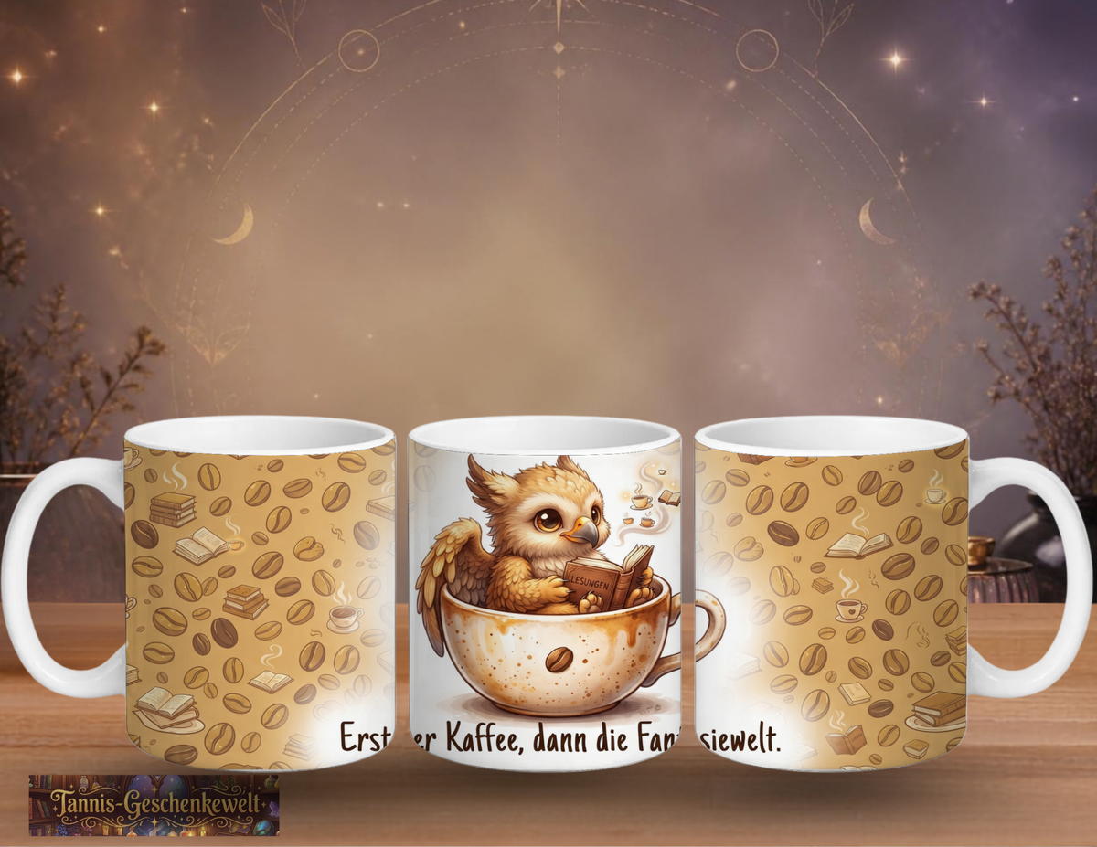 Lese-Tasse – Erst der Kaffee, dann die Fantasiewelt