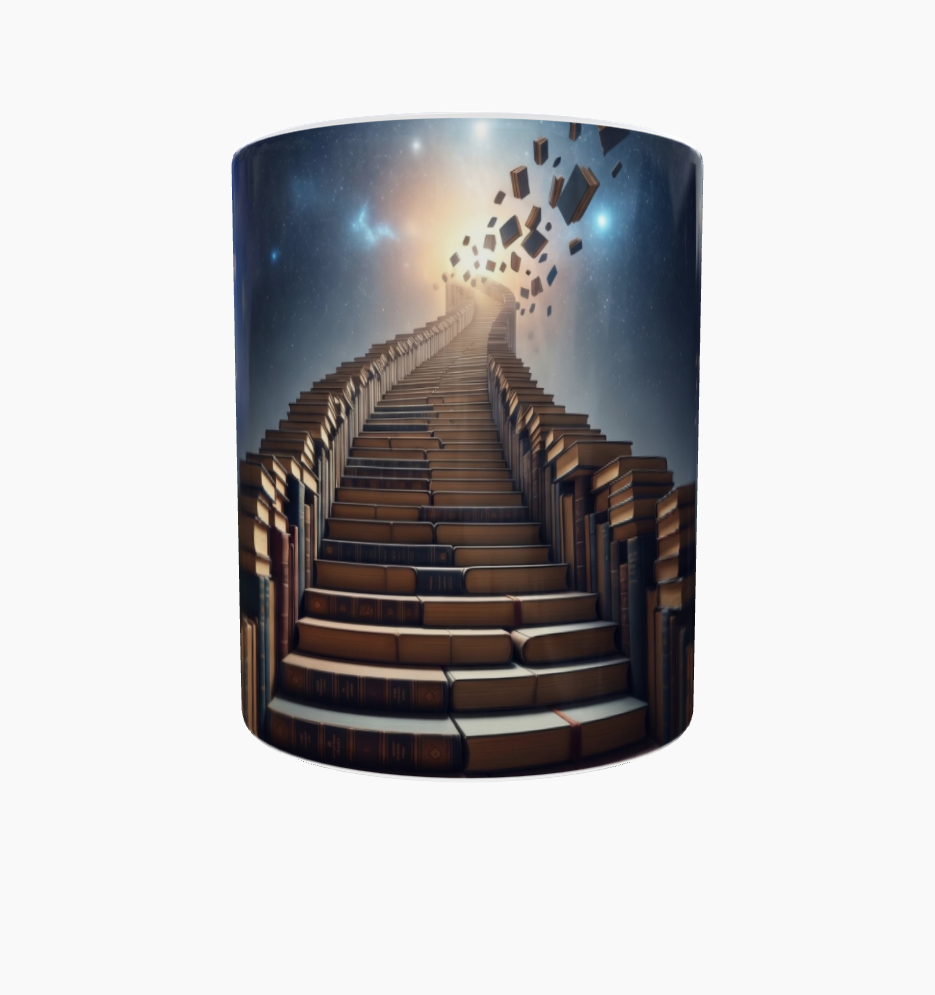 Lese-Tasse – Büchertreppe ins Licht