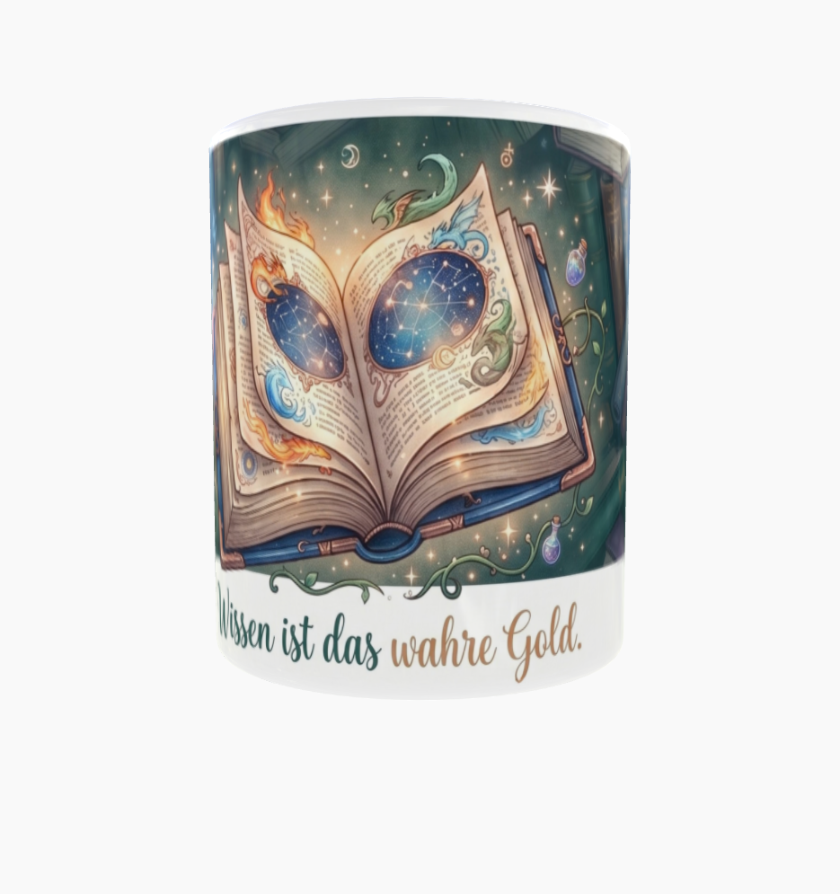 Lese-Tasse – Wissen ist das wahre Gold