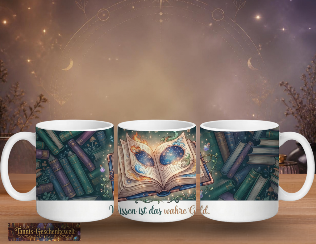 Lese-Tasse – Wissen ist das wahre Gold