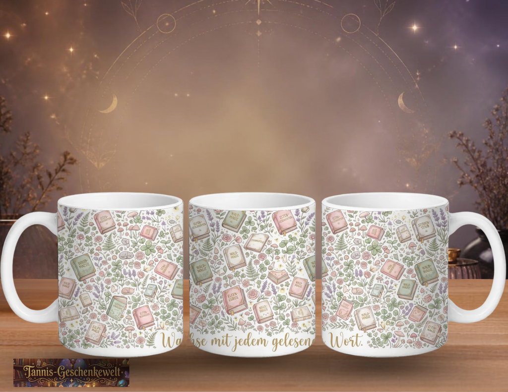 Lese-Tasse – Wachse mit jedem gelesenen Wort
