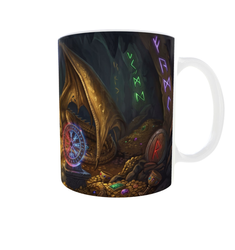 Fafnir der Drache im Goldschatz – Nordische Mythologie Tasse