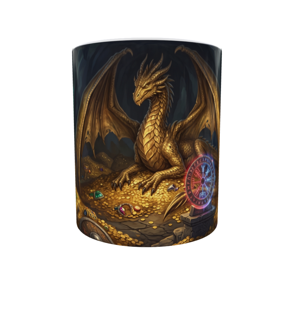 Fafnir der Drache im Goldschatz – Nordische Mythologie Tasse