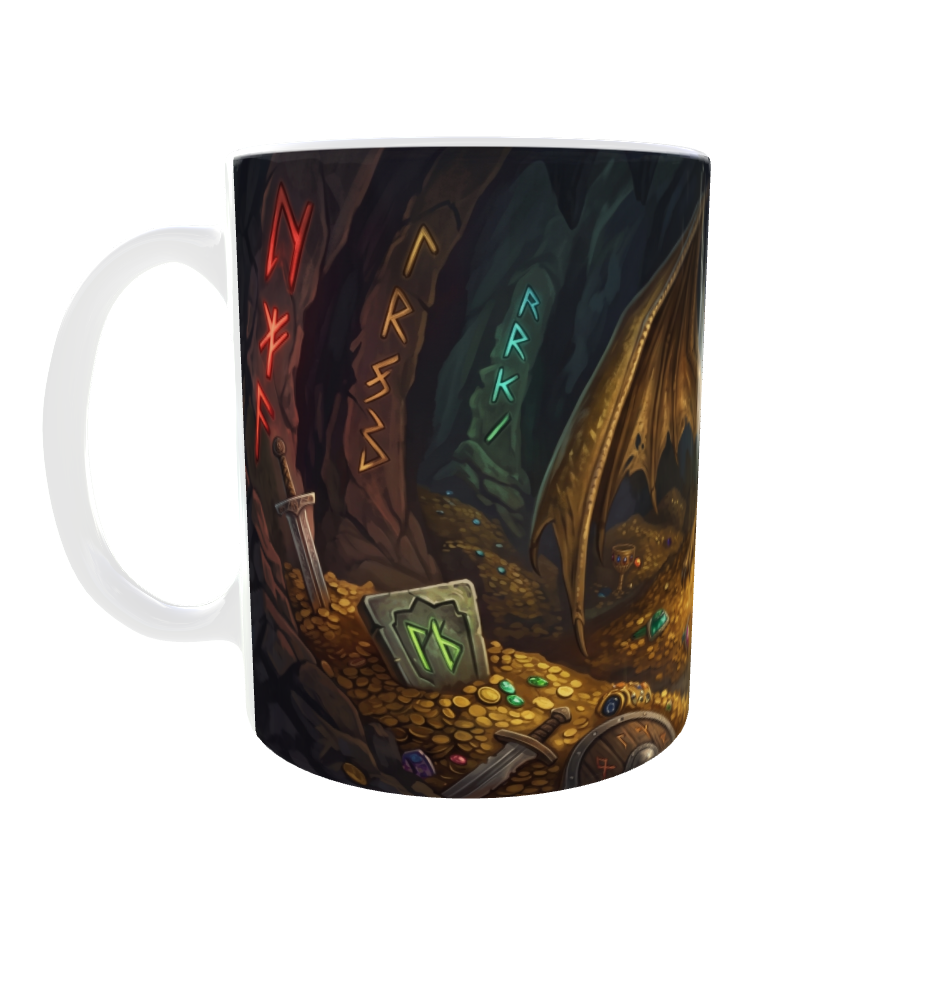 Fafnir der Drache im Goldschatz – Nordische Mythologie Tasse
