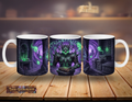 Dunkler Dämon mit Zauberbuch – Epische Dark-Fantasy-Tasse