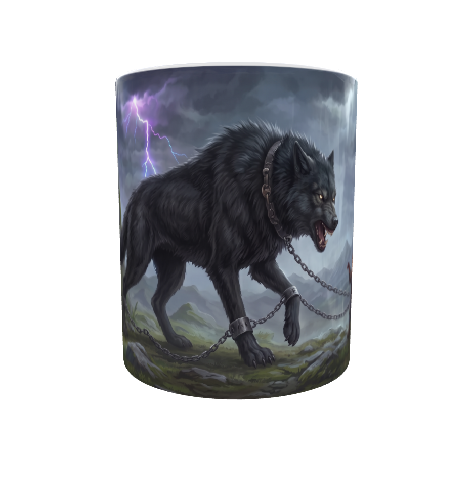 Fenrir wird gefesselt – Nordische Mythologie Tasse