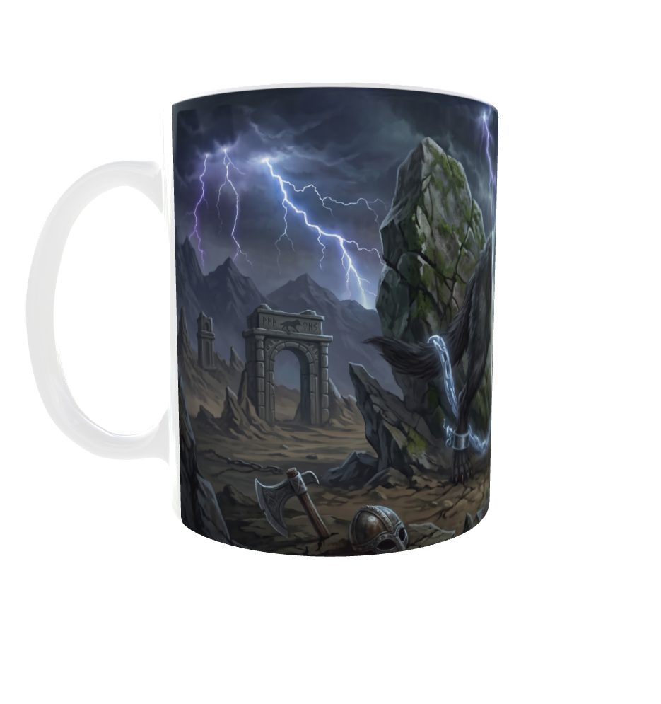 Fenrir der Riesenwolf in Fesseln – Nordische Mythologie Tasse