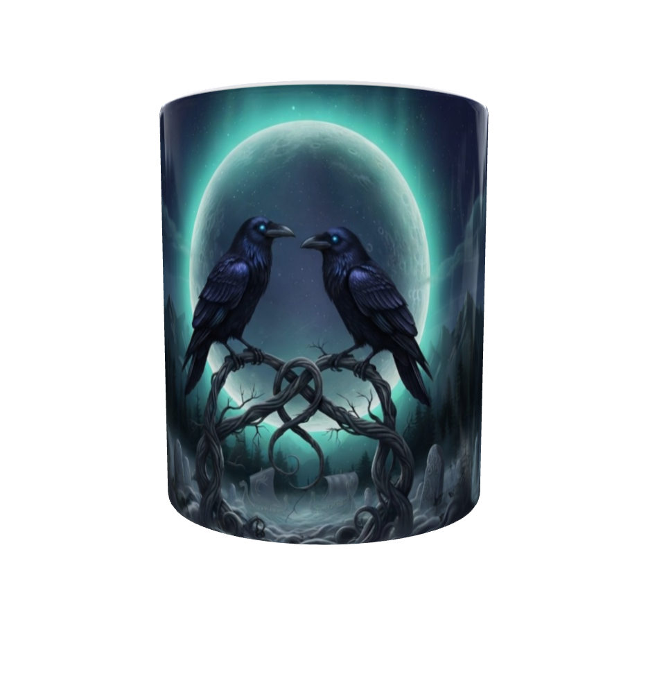 Raben im Mondlicht – Gothic Fantasy Tasse