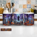 Sensenmann auf dem Friedhof – Gruselige Halloween-Tasse