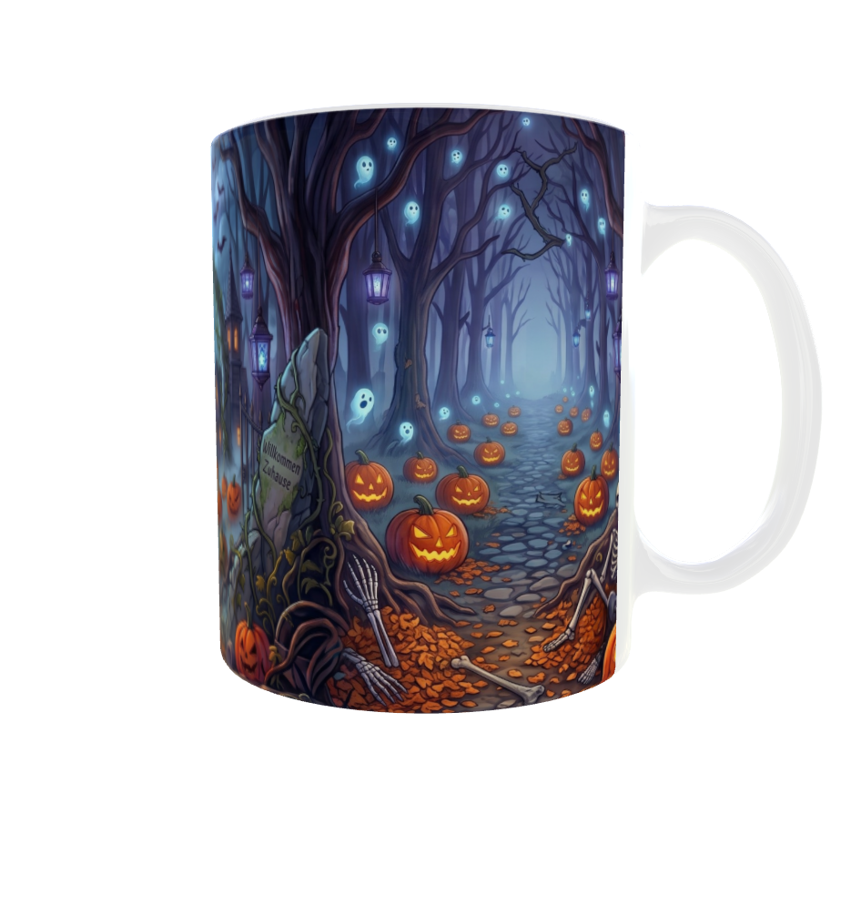 Willkommen Zuhause – Sensenmann Halloween-Tasse