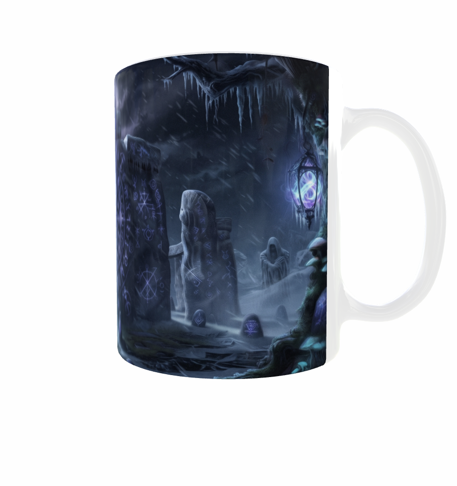 Stonehenge-Tasse – Magischer Steinkreis im Runenlicht