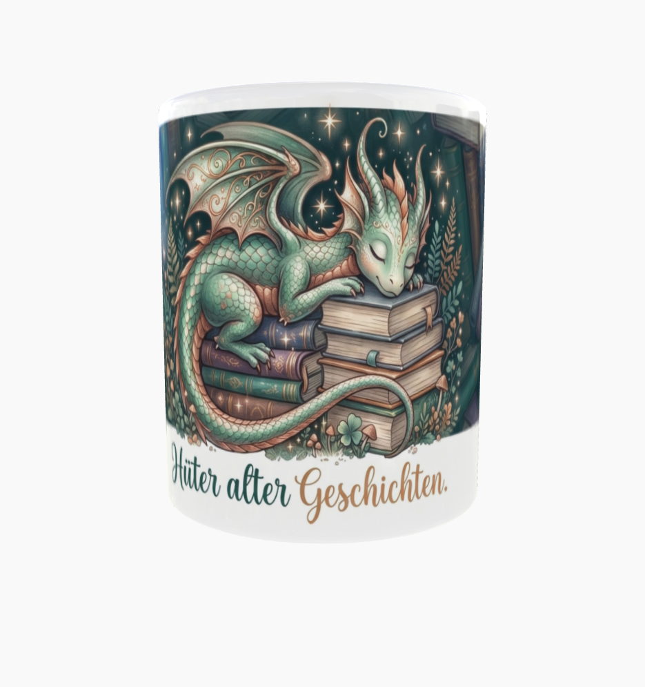Lese-Tasse – Schlafender Bücherdrache