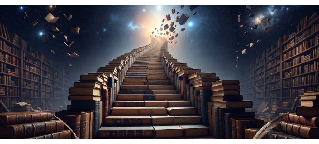 Lese-Tasse – Büchertreppe ins Licht