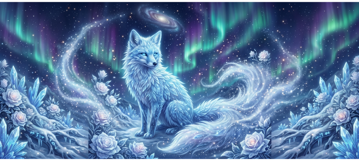 Polarfuchs-Tasse – Winterzauber unter Polarlichtern