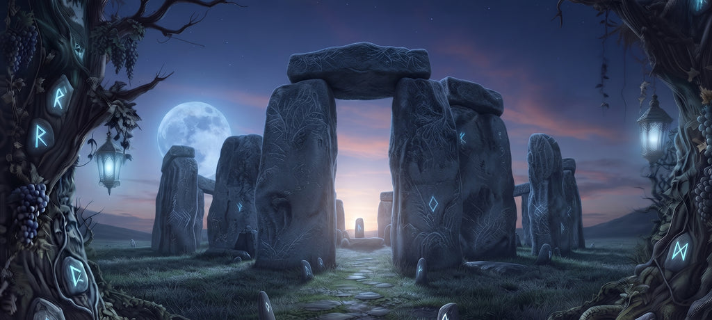 Stonehenge-Tasse – Mystischer Steinkreis im Mondschein