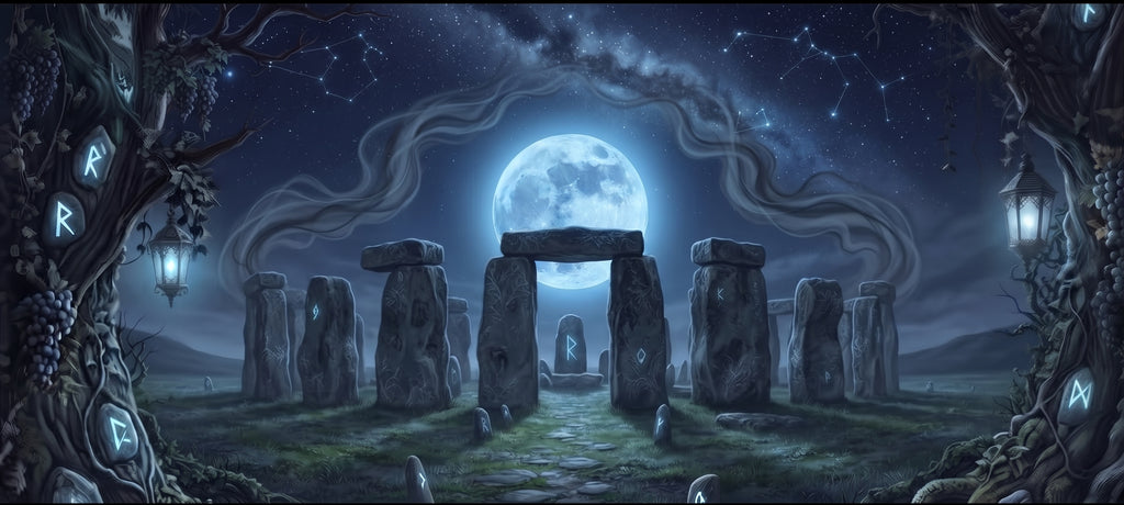 Stonehenge-Tasse – Vollmond über dem Steinkreis