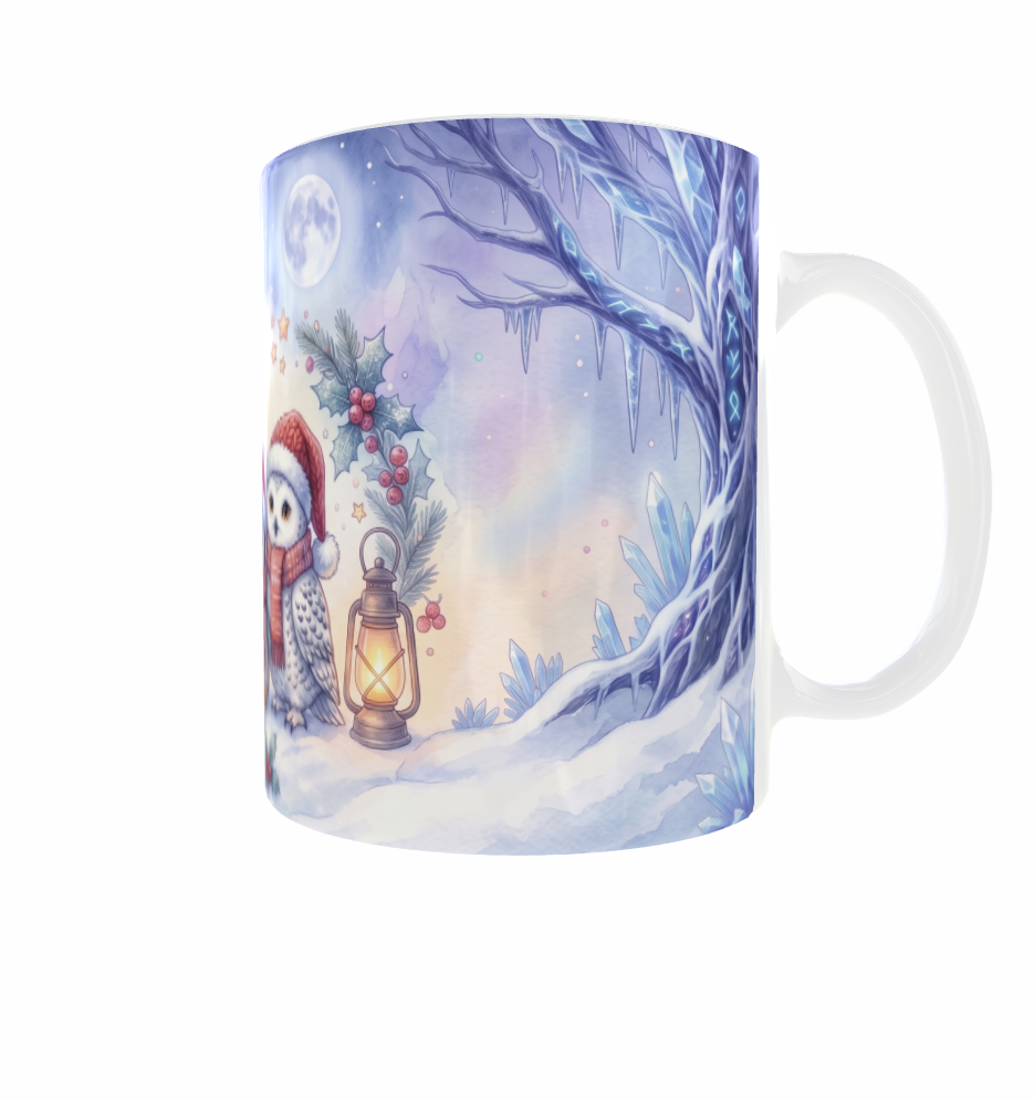 Wintertasse – Eisbär, Pinguin und Eule im Winterzauber