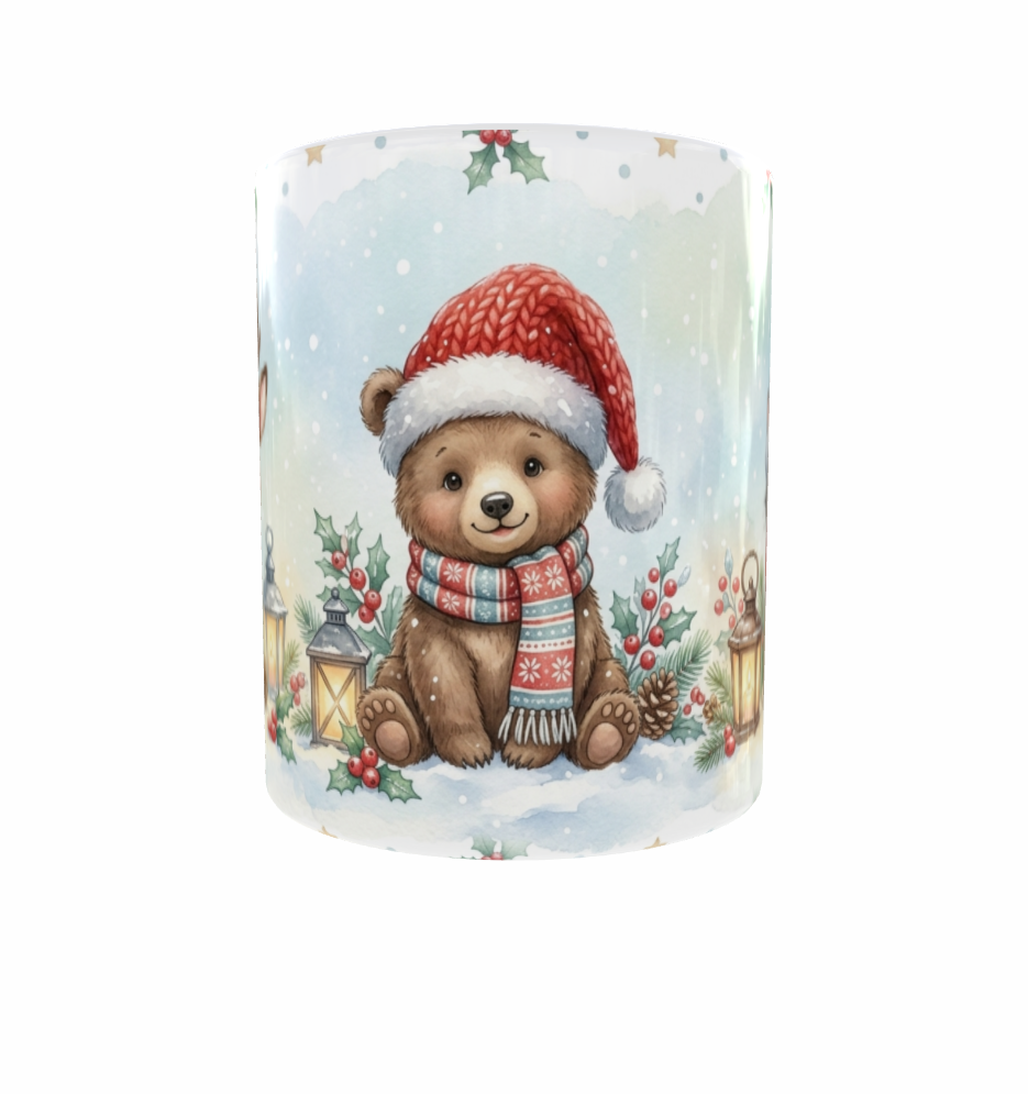 Weihnachtstasse – Tierfreunde im Winterzauber