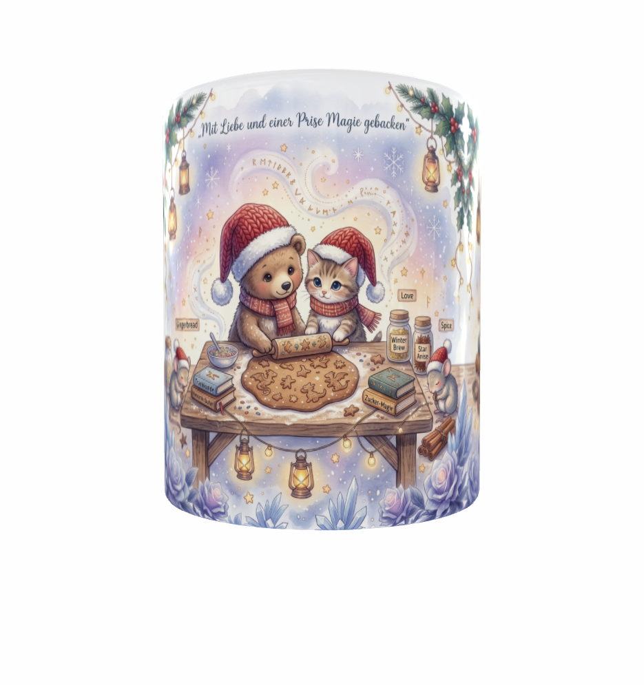Weihnachtstasse – Mit Liebe und einer Prise Magie gebacken