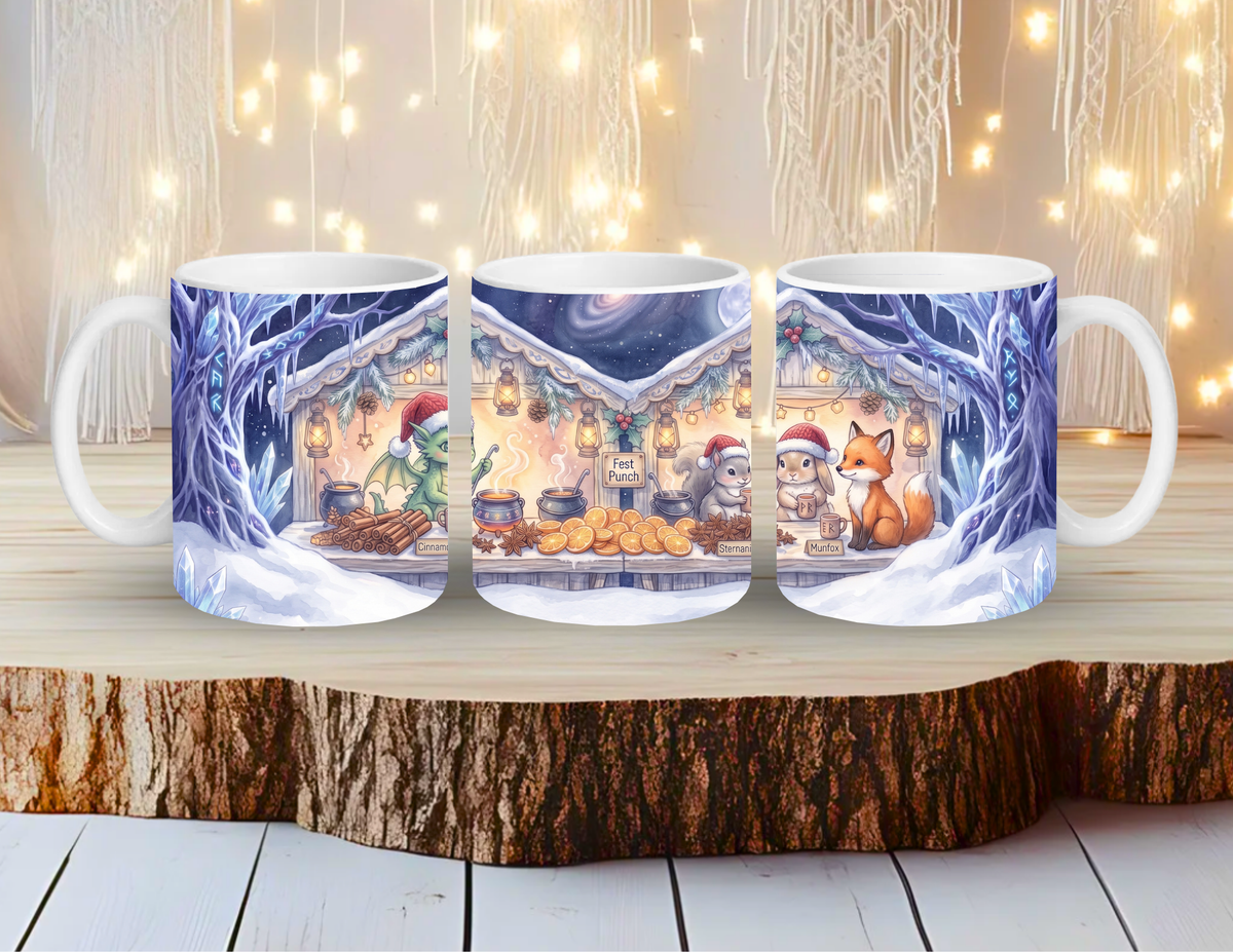 Wintertasse – Drachen und Tierfreunde am Punschstand