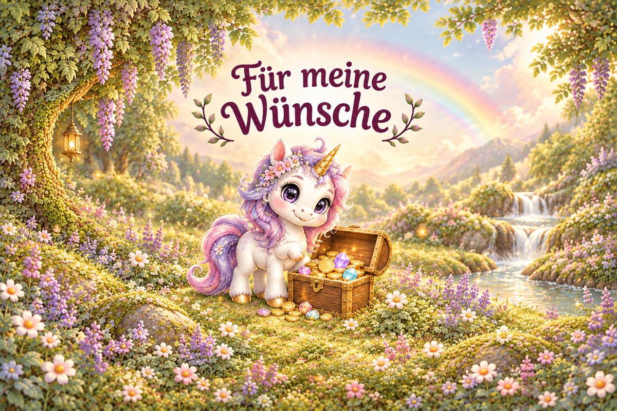 Einhorn-Spardose mit Bambusdeckel – Für meine Wünsche